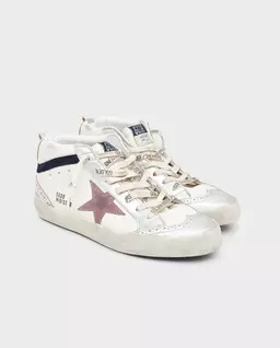 Skórzane sneakersy za kostkę z gwiazdą - Image #2