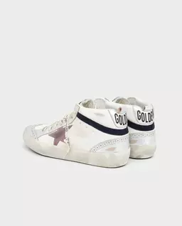 Skórzane sneakersy za kostkę z gwiazdą - Image #3