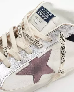 Skórzane sneakersy za kostkę z gwiazdą - Image #4