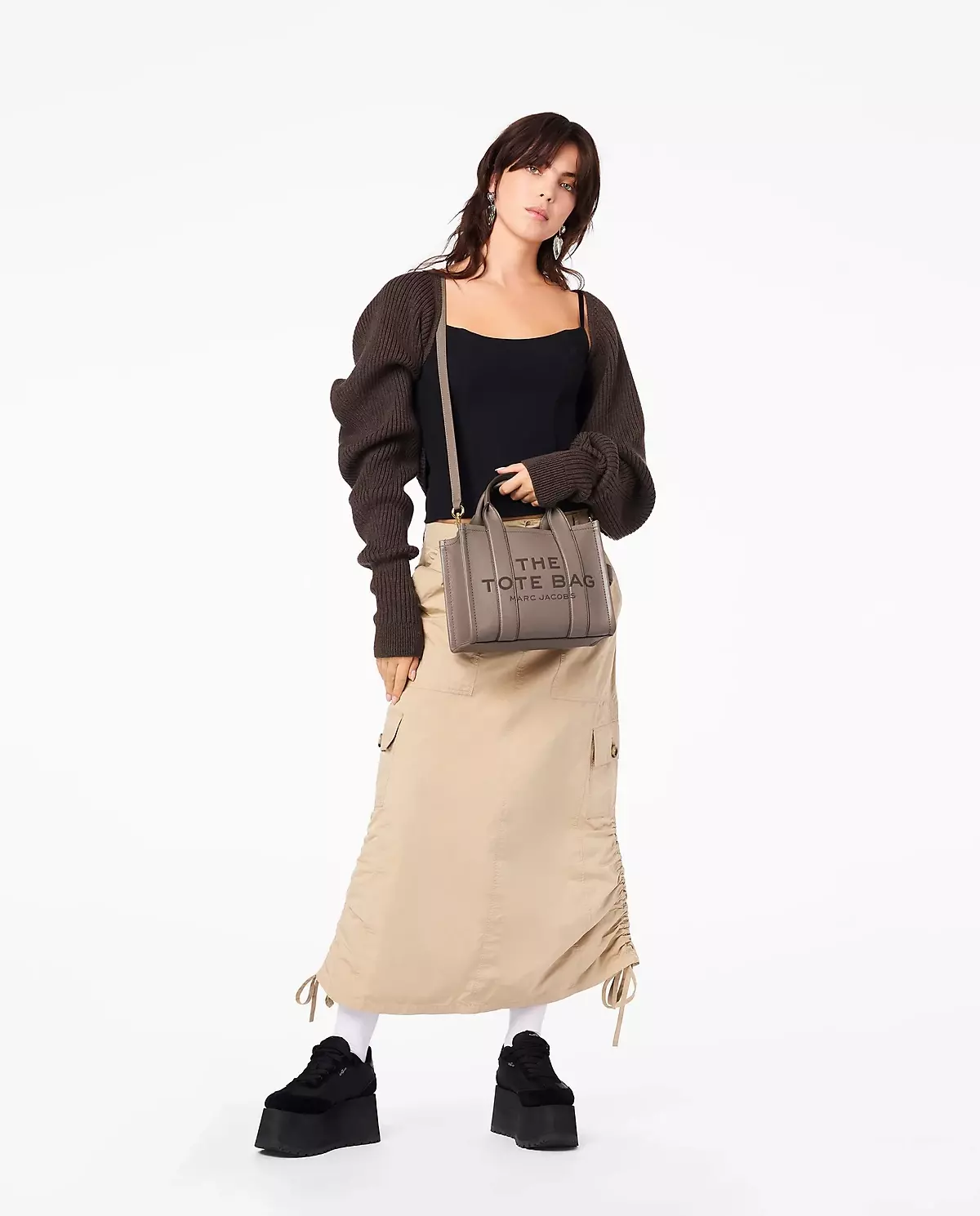 Jasnobrązowa skórzana torebka The Small Tote - Image #1