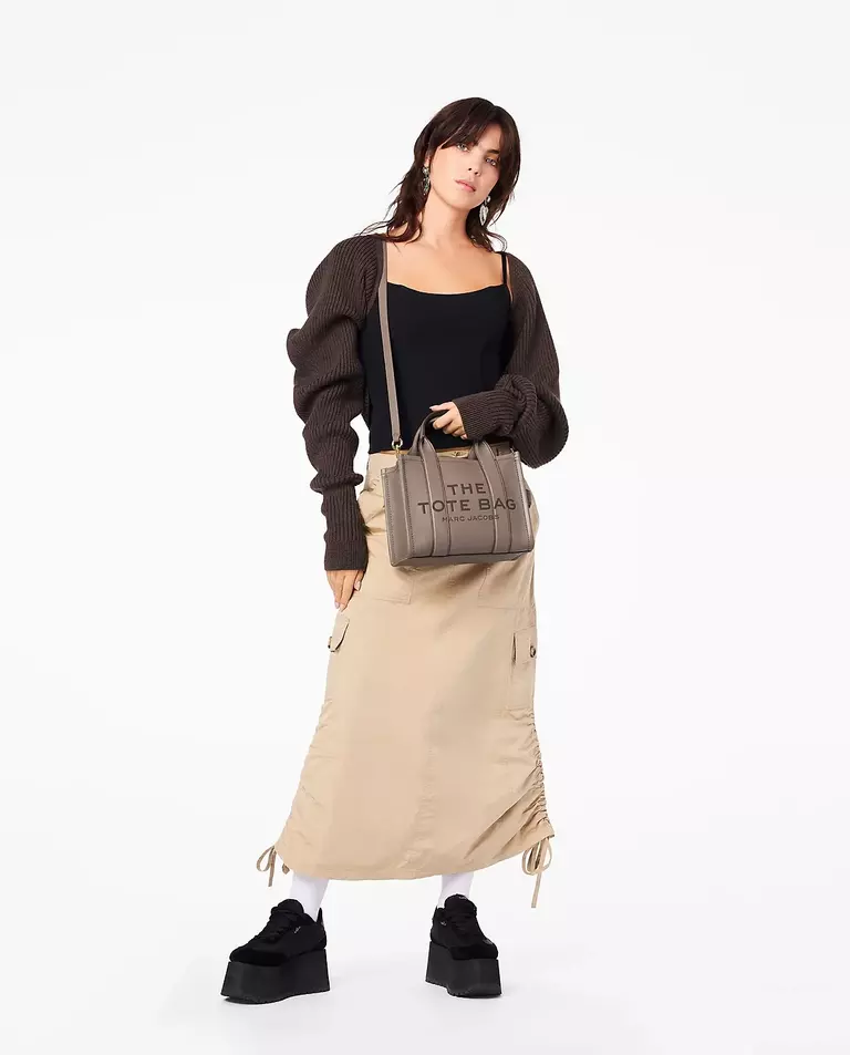 Jasnobrązowa skórzana torebka The Small Tote