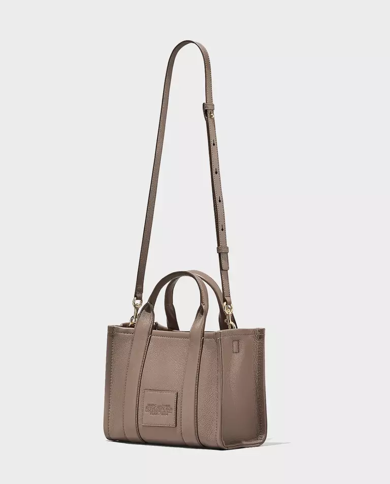 Jasnobrązowa skórzana torebka The Small Tote - Image #2