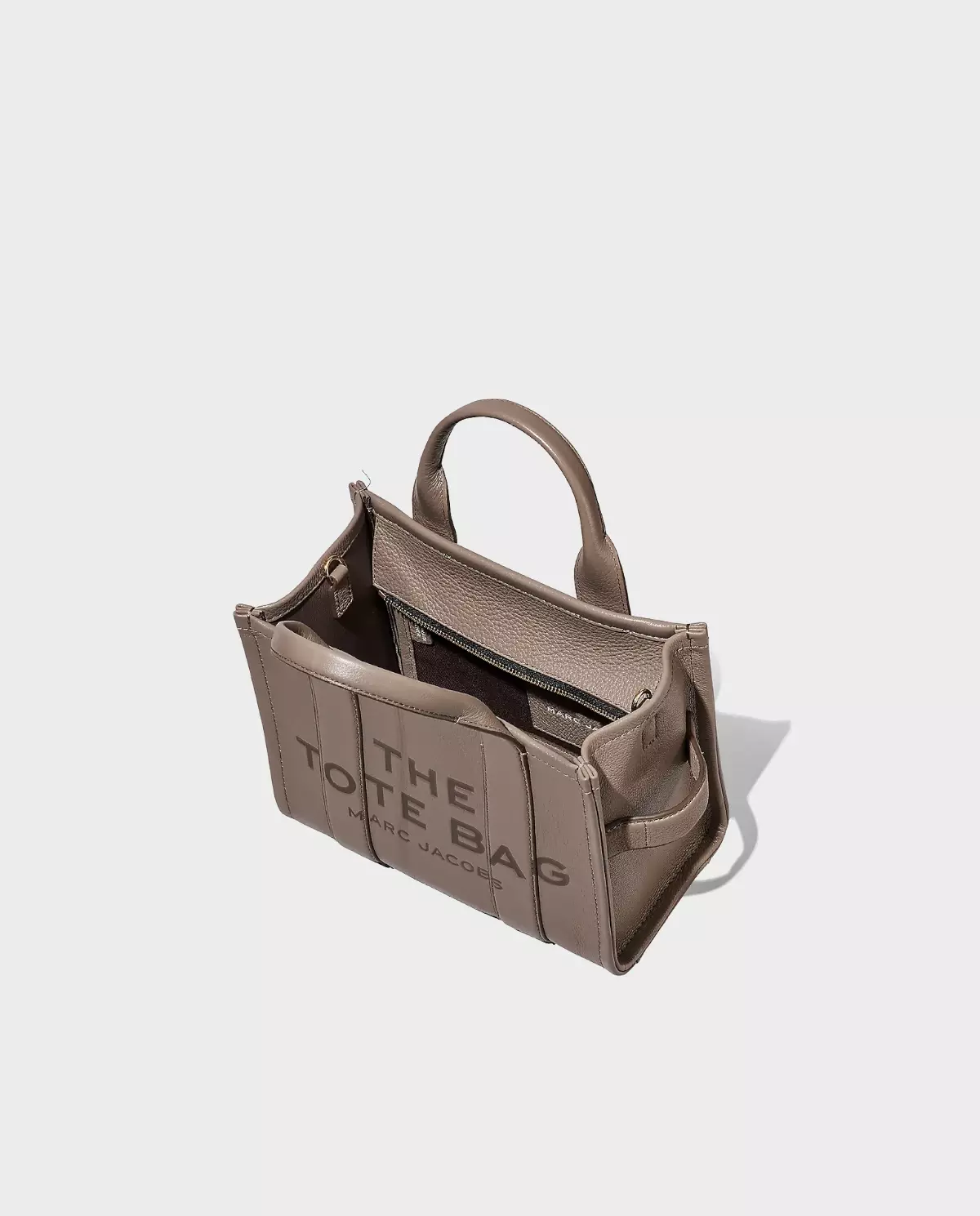 Jasnobrązowa skórzana torebka The Small Tote - Image #5