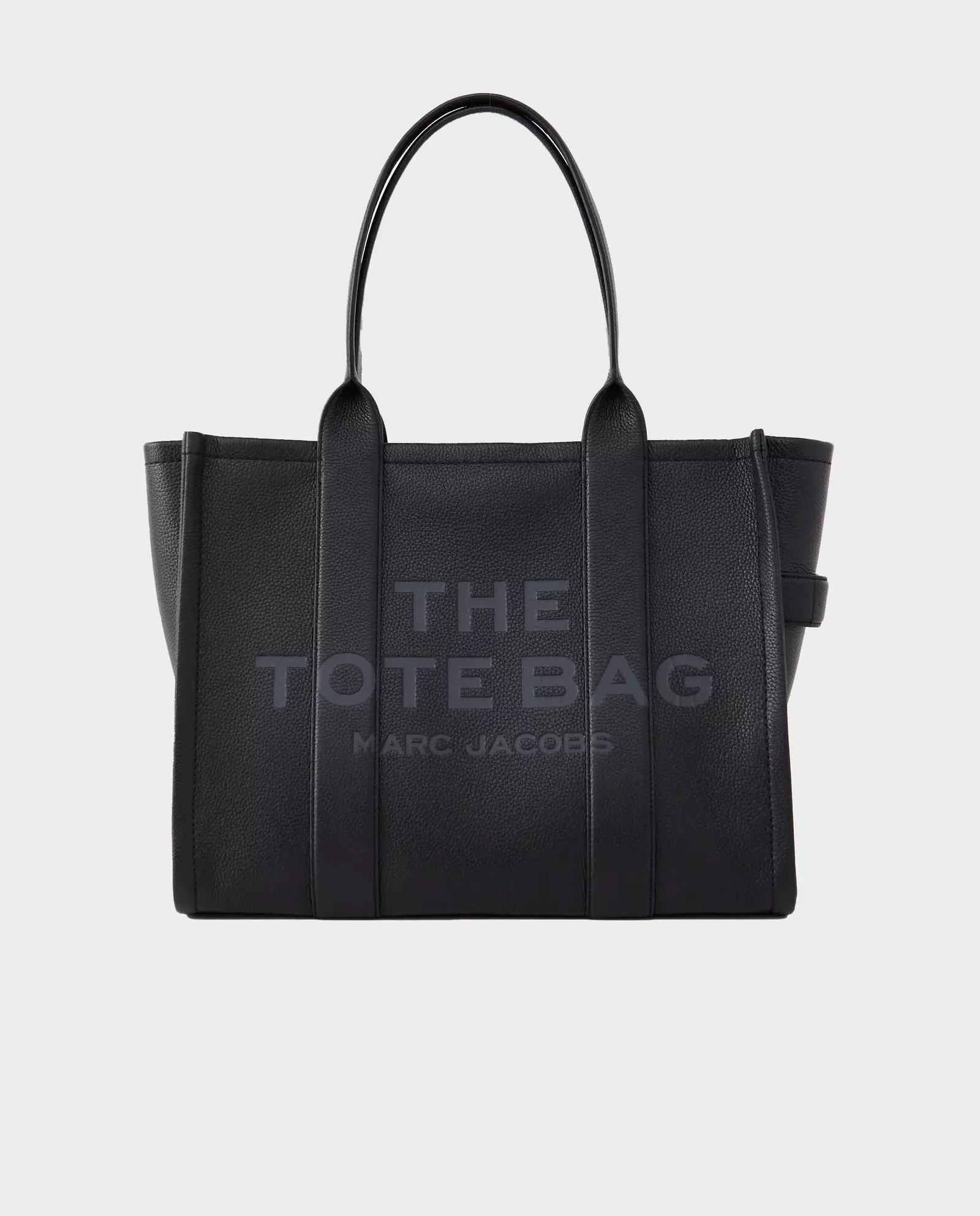 Czarna skórzana torba do ręki Tote Bag - Image #0