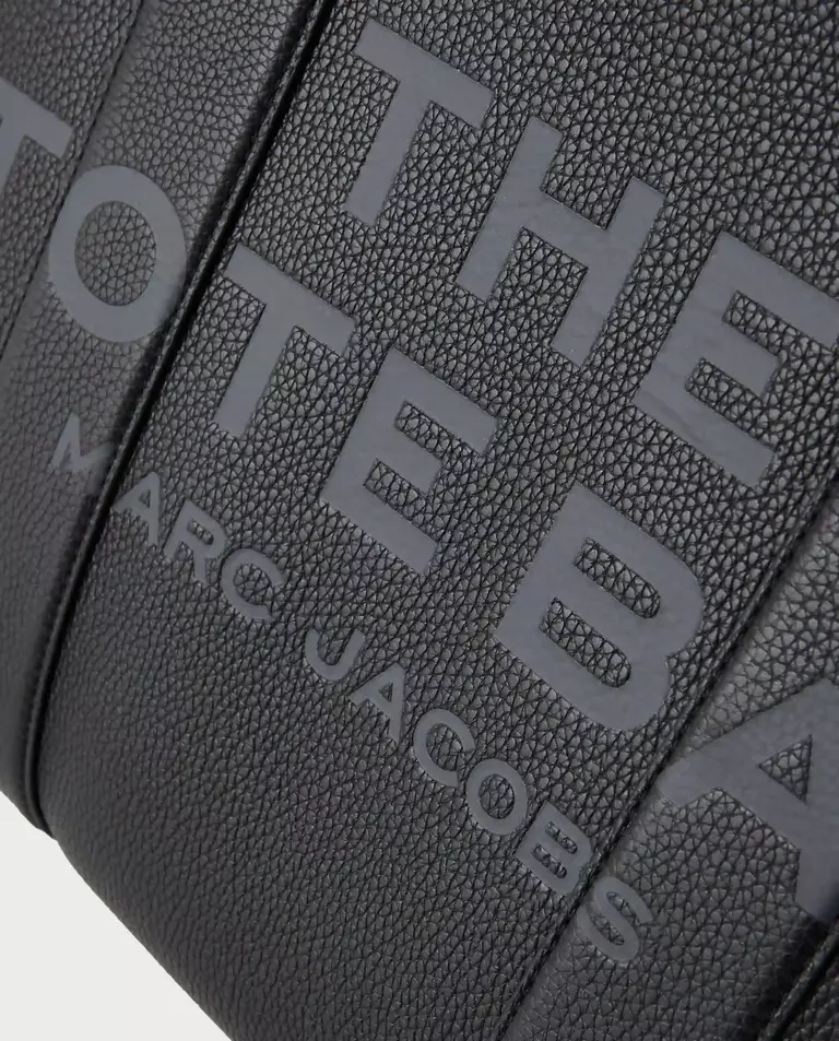 Czarna skórzana torba do ręki Tote Bag - Image #3