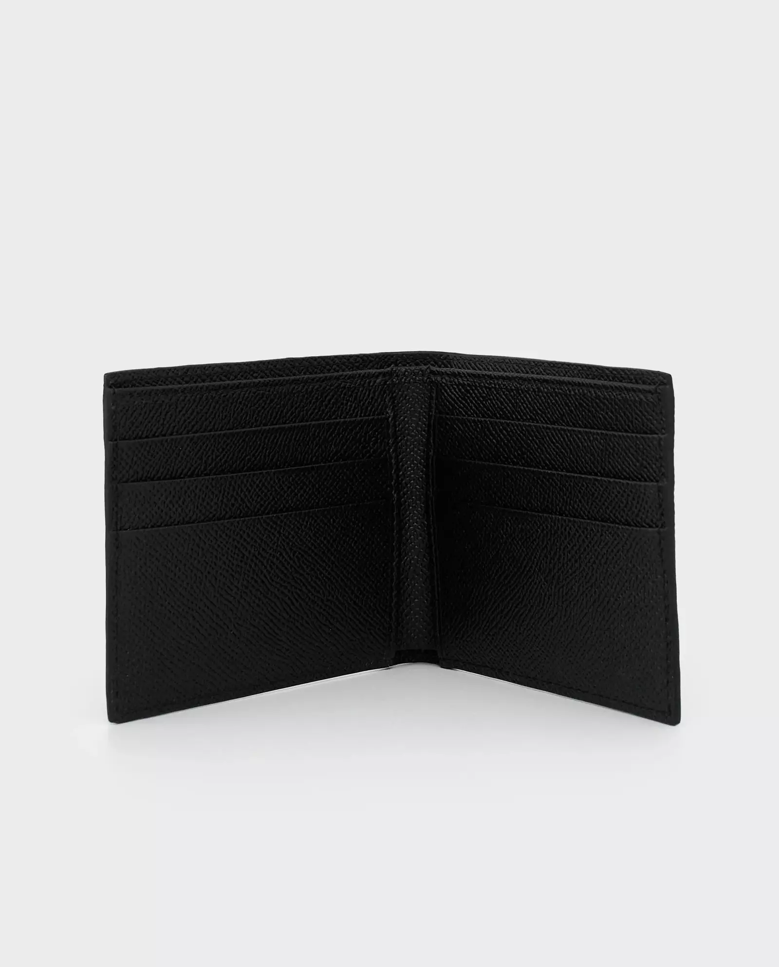 Czarny skórzany portfel z logo - Image #2