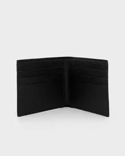Czarny skórzany portfel z logo - Image #2