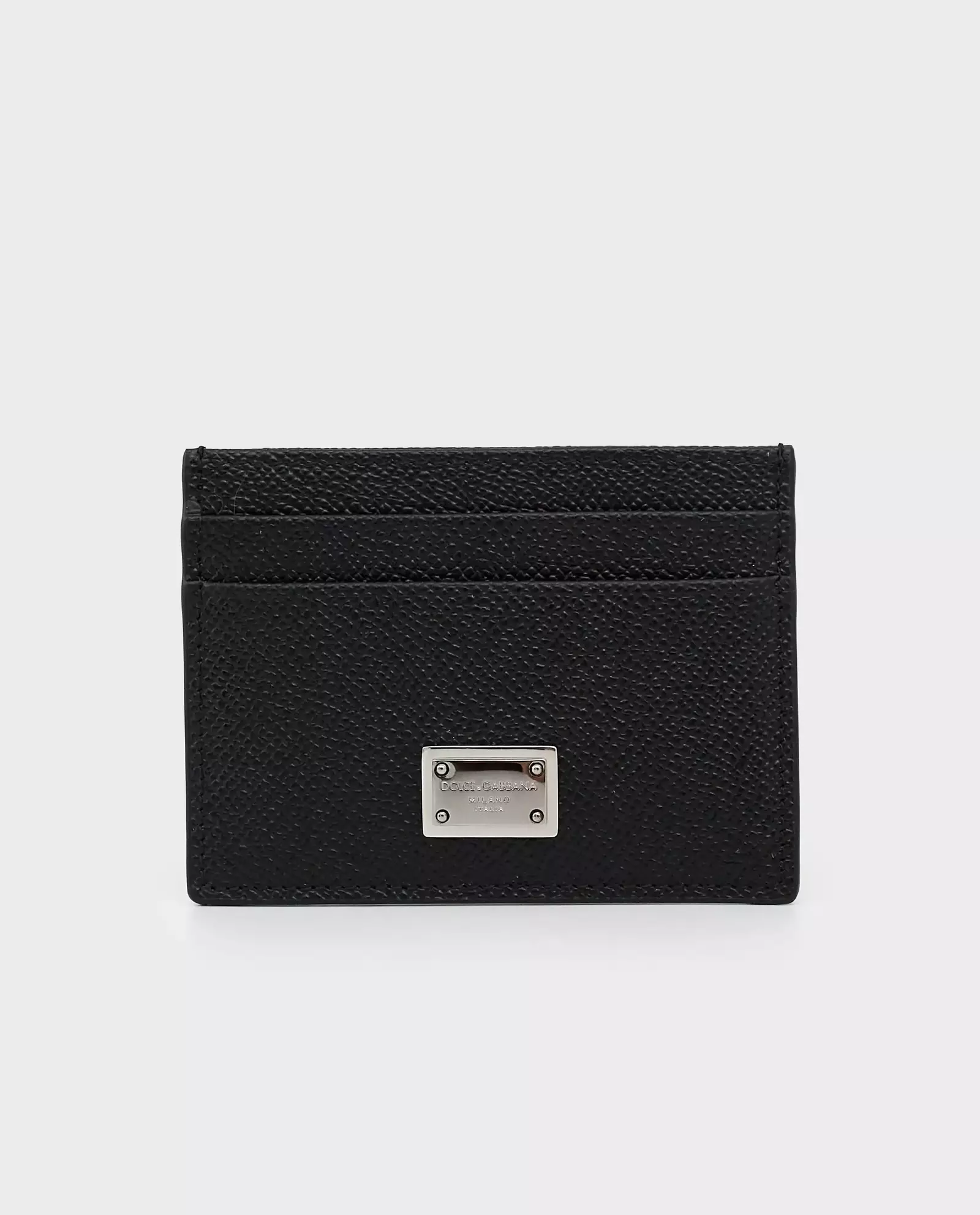 Czarne etui na karty ze skóry - Image #0