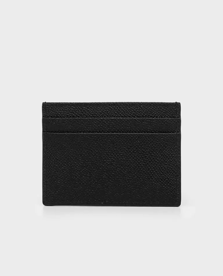 Czarne etui na karty ze skóry