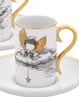 Zestaw dwóch pozłacanych filiżanek do kawy CHASING STARS - Image #1