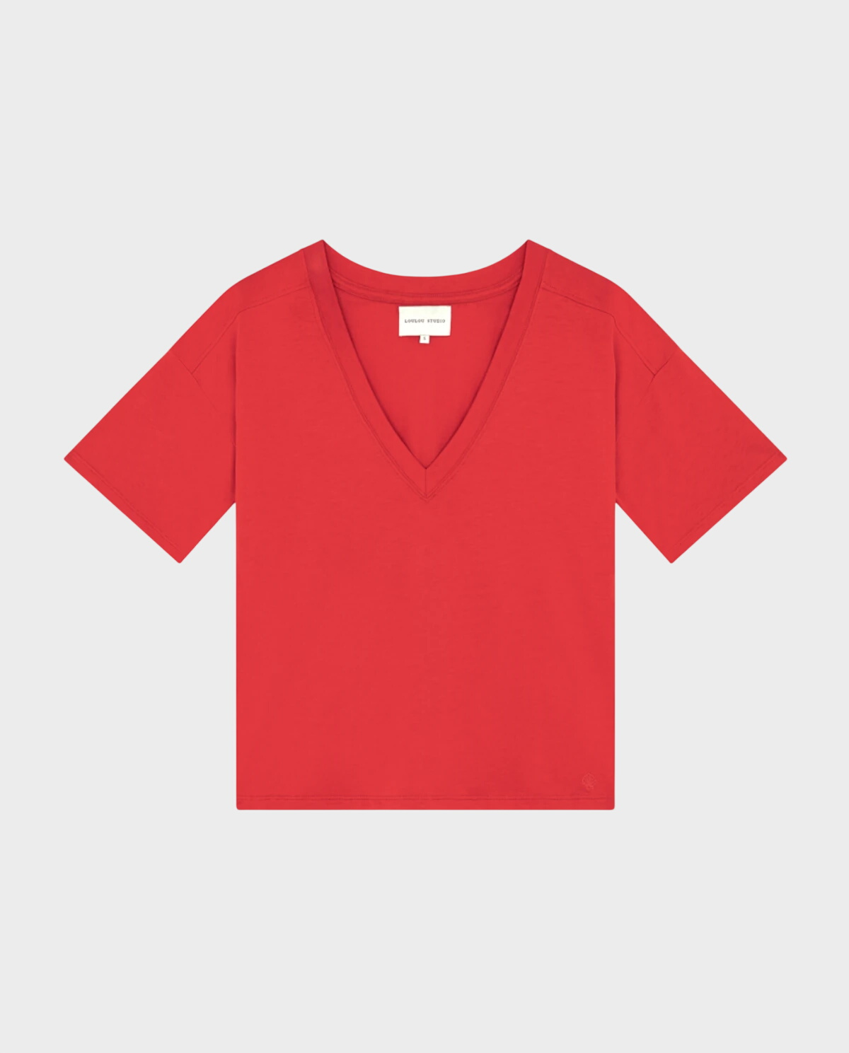 Czerwony bawełniany t-shirt - Image #0