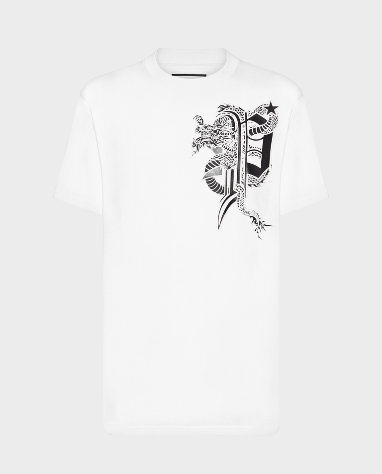 Biały T-shirt z printem