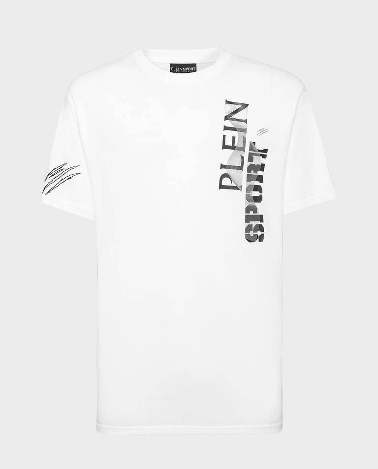Biały t-shirt z kontrastowym nadrukiem