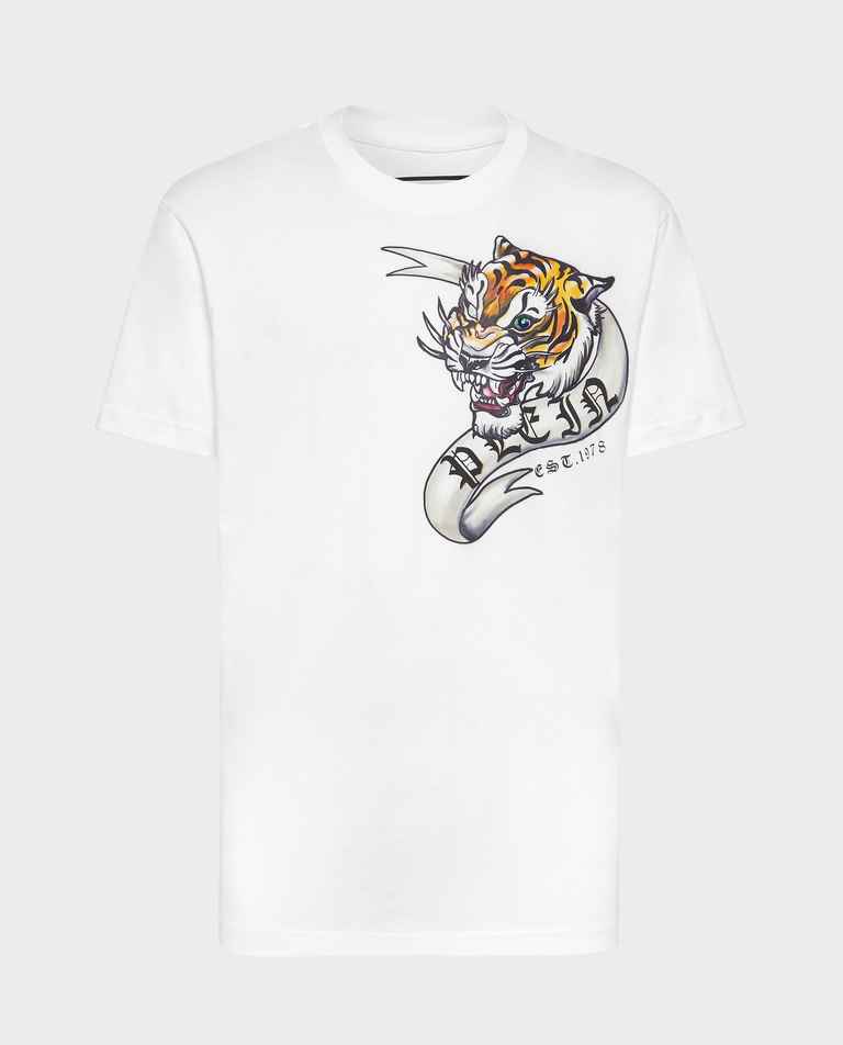 Biały t-shirt z motywem Tiger
