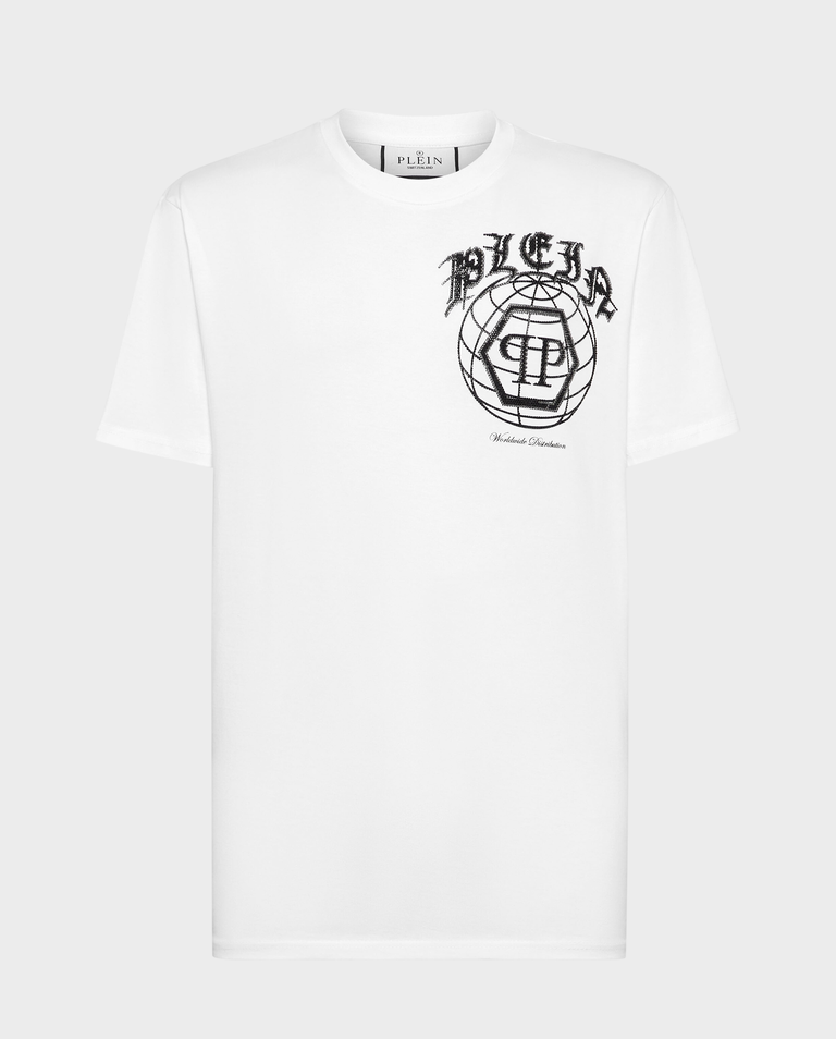 Biały t-shirt z motywem Worldwide
