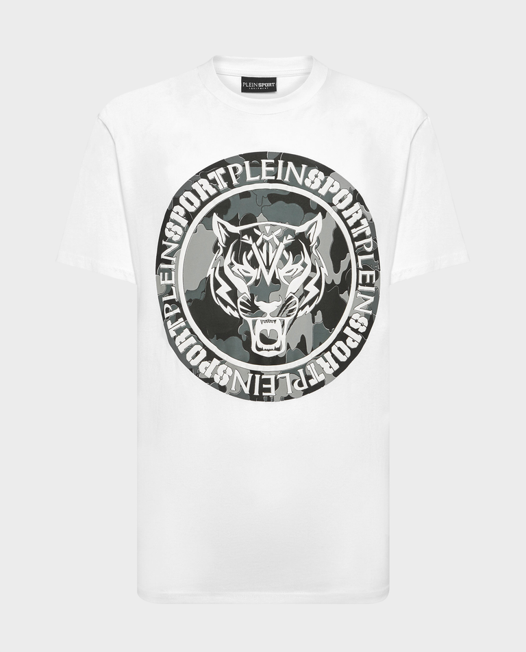 Biały t-shirt Carbon Tiger