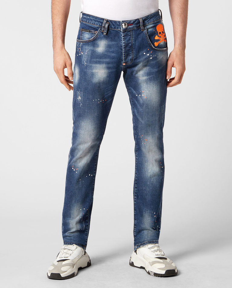 Niebieskie jeansy Skull&Bones Super Straight