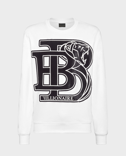 Biała bluza z kontrastowym logo - Image #0