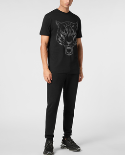 Czarny T-shirt z aplikacją - Image #2