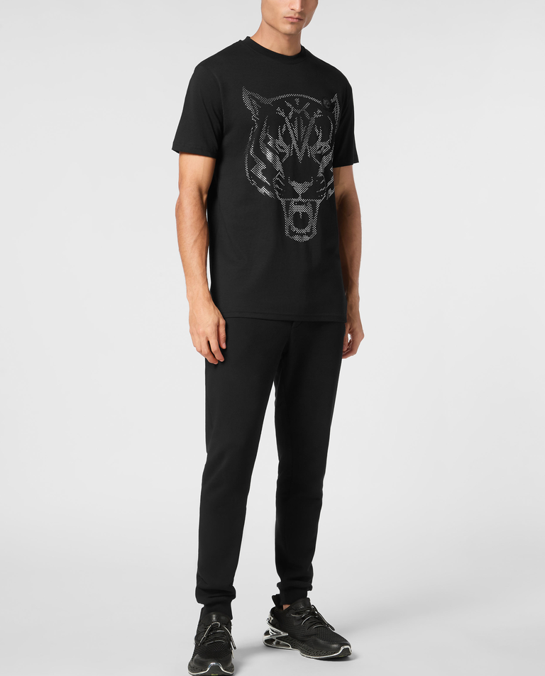 Czarny T-shirt z aplikacją - Image #2