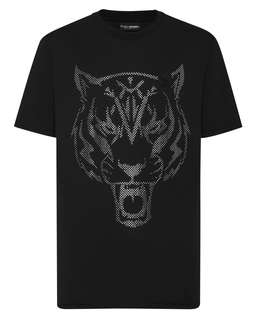 Czarny T-shirt z aplikacją - Image #3