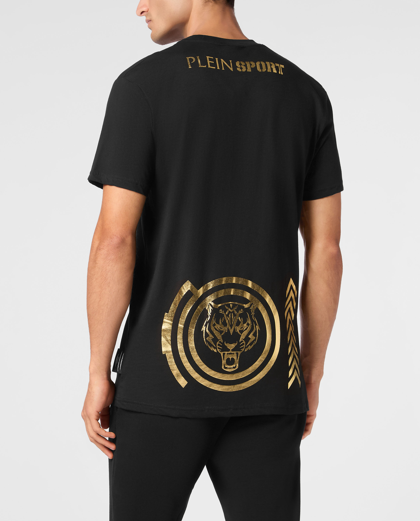Czarny T-shirt z printem - Image #1