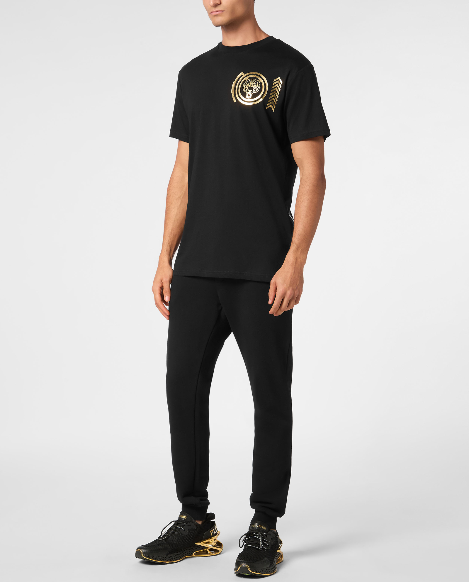 Czarny T-shirt z printem - Image #2