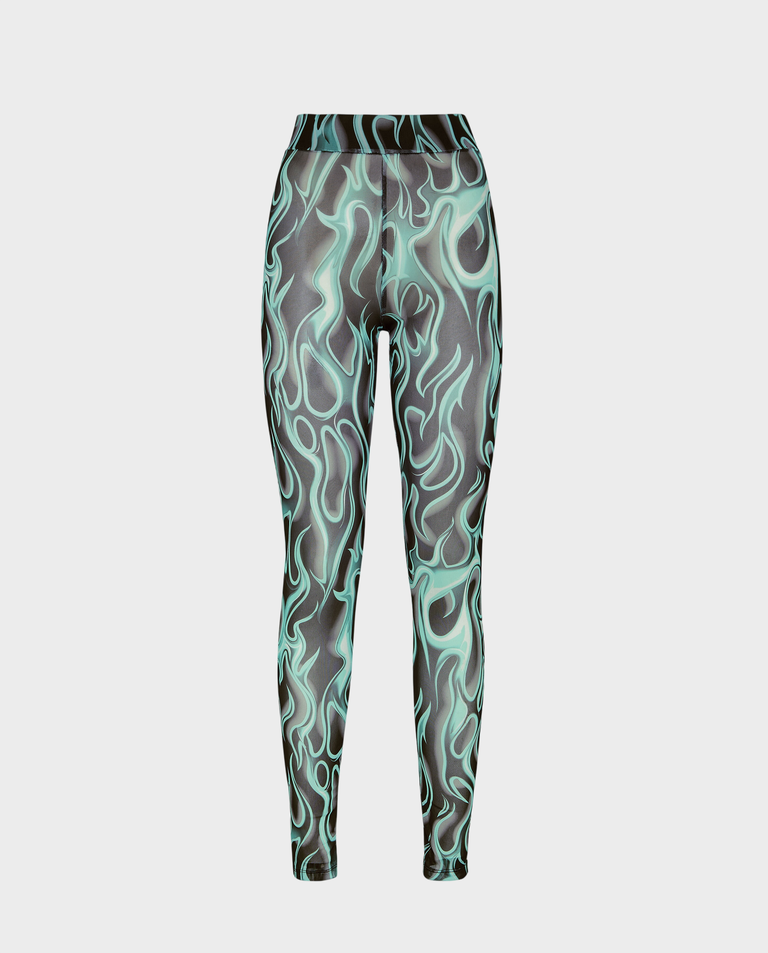 Niebieskie legginsy z nadrukiem