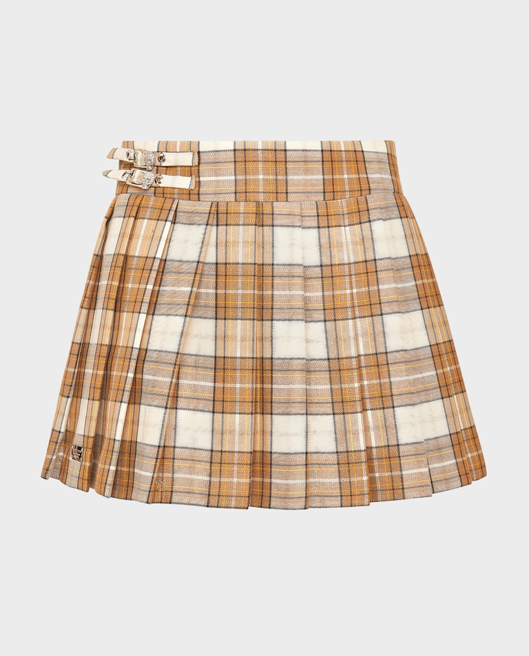 Plisowana mini spódniczka w kratę