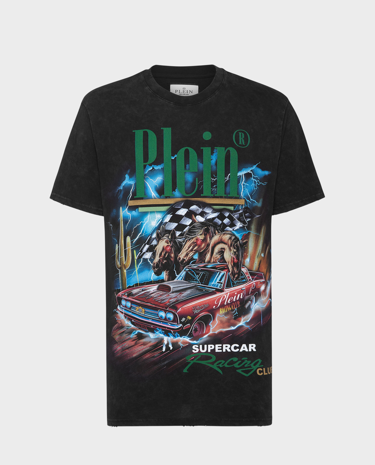 T-shirt z ozdobnym nadrukiem