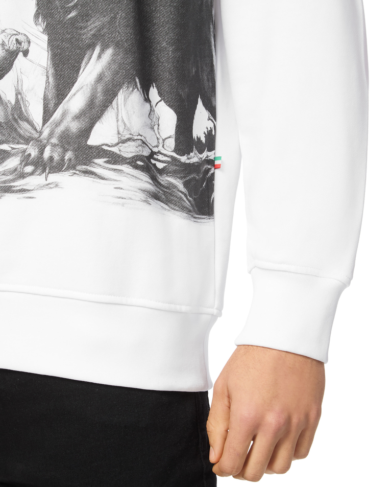 Biała bawełniana bluza LS - Image #4