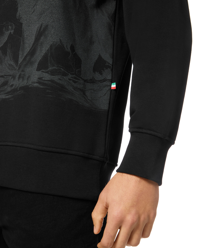 Czarna bawełniana bluza LS - Image #4