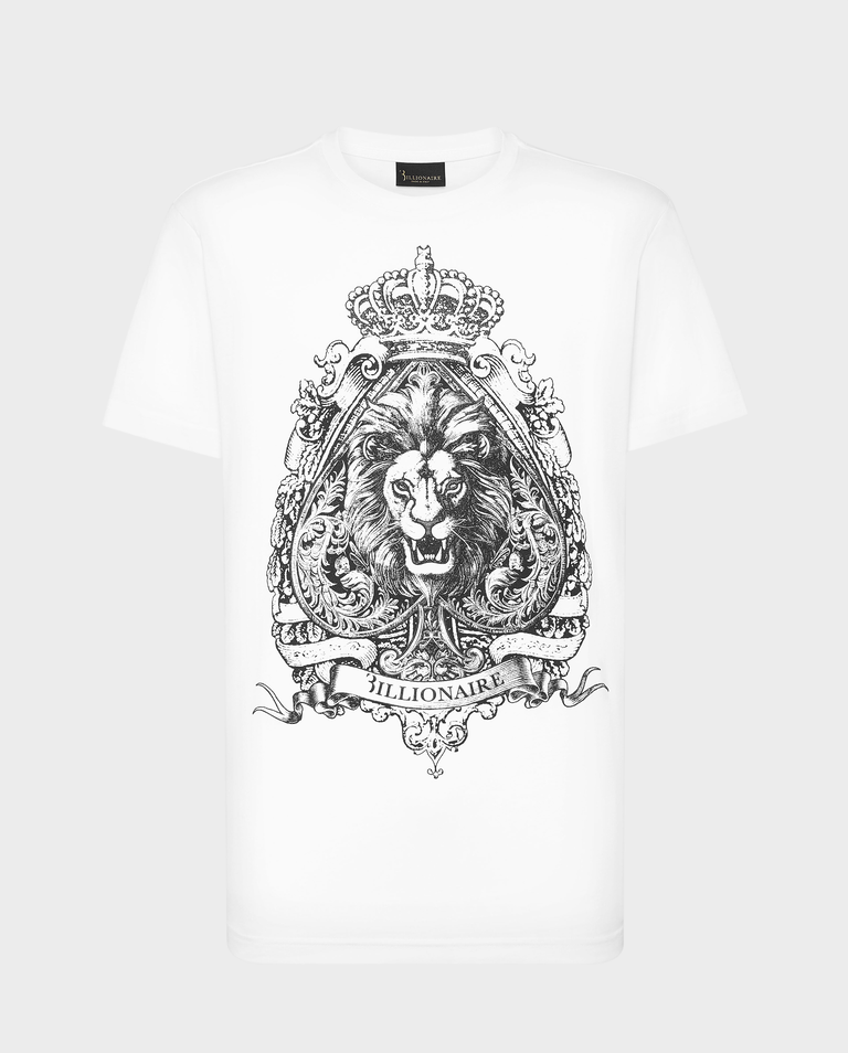 Biały t-shirt z nadrukiem