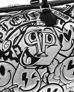Metaliczna torba z printem Smile - Image #4