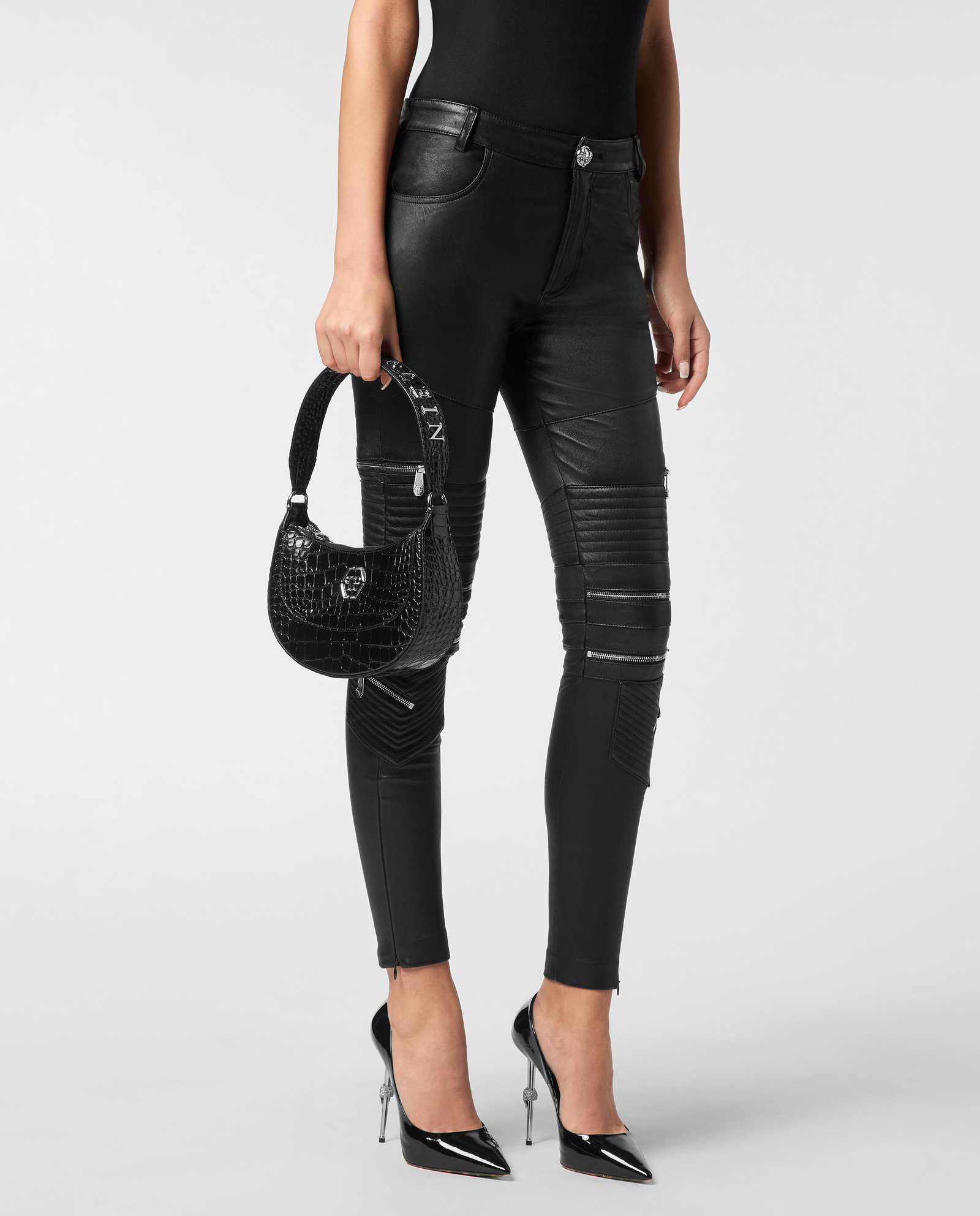 Czarna skórzana torebka Galaxy - Image #1