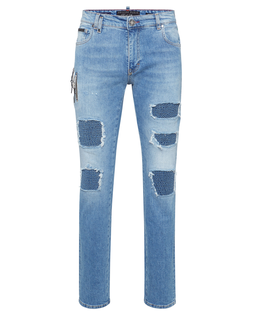 Niebieskie jeansy Rock Star Fit - Image #1