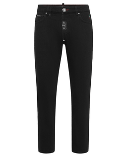 Czarne spodnie jeansowe Skinny Fit - Image #4