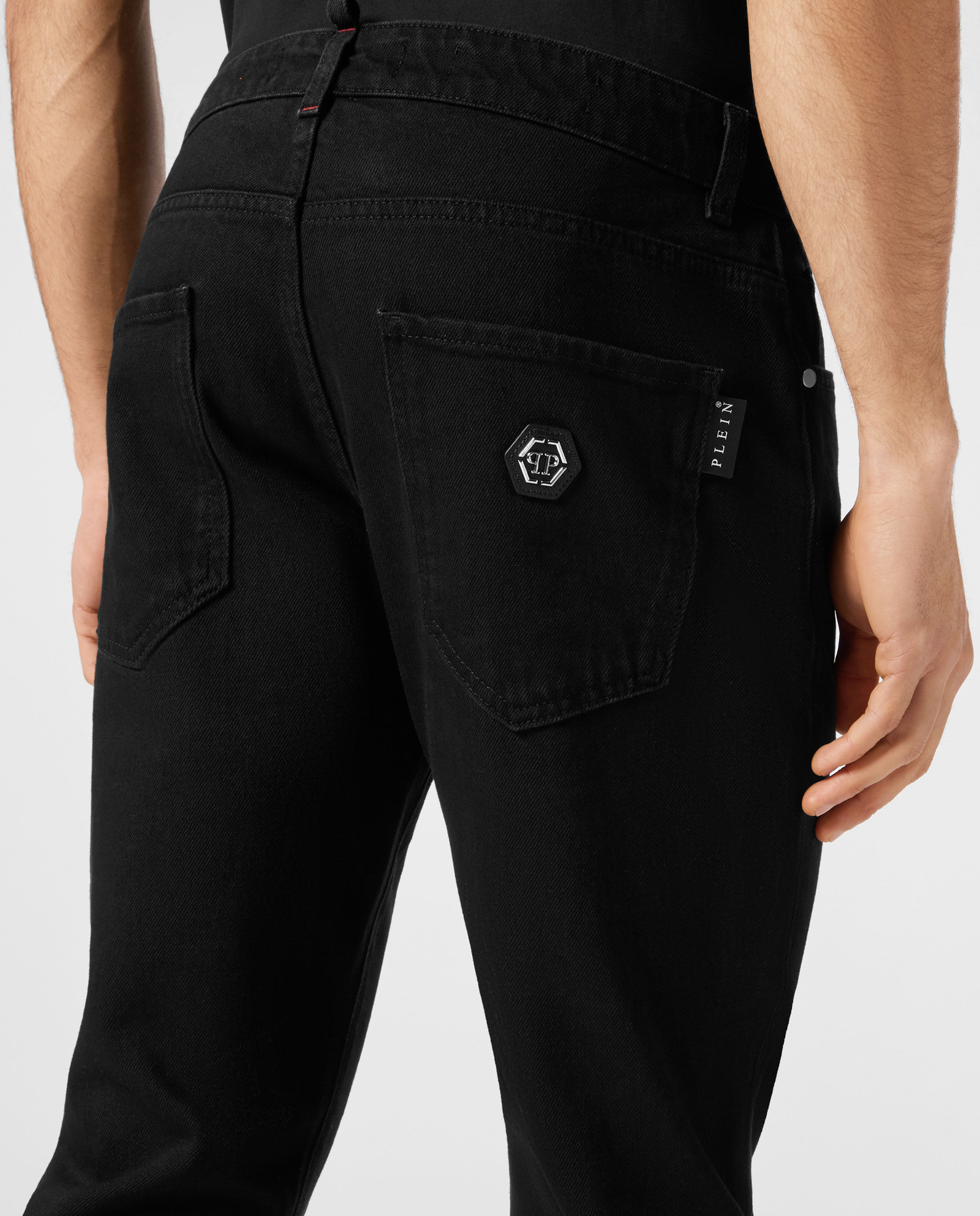 Czarne spodnie jeansowe Skinny Fit - Image #3