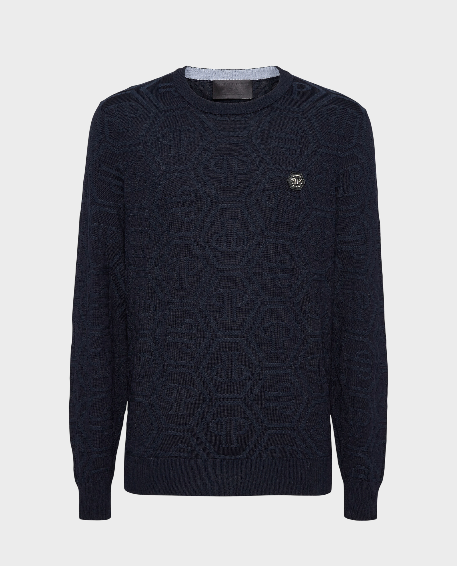 Granatowy sweter z monogramem - Image #0