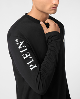 Czarny longsleeve z bawełny - Image #4
