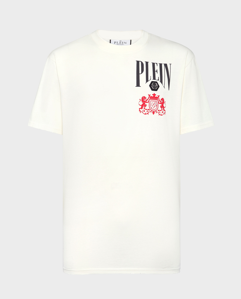 T-shirt z logo na piersi
