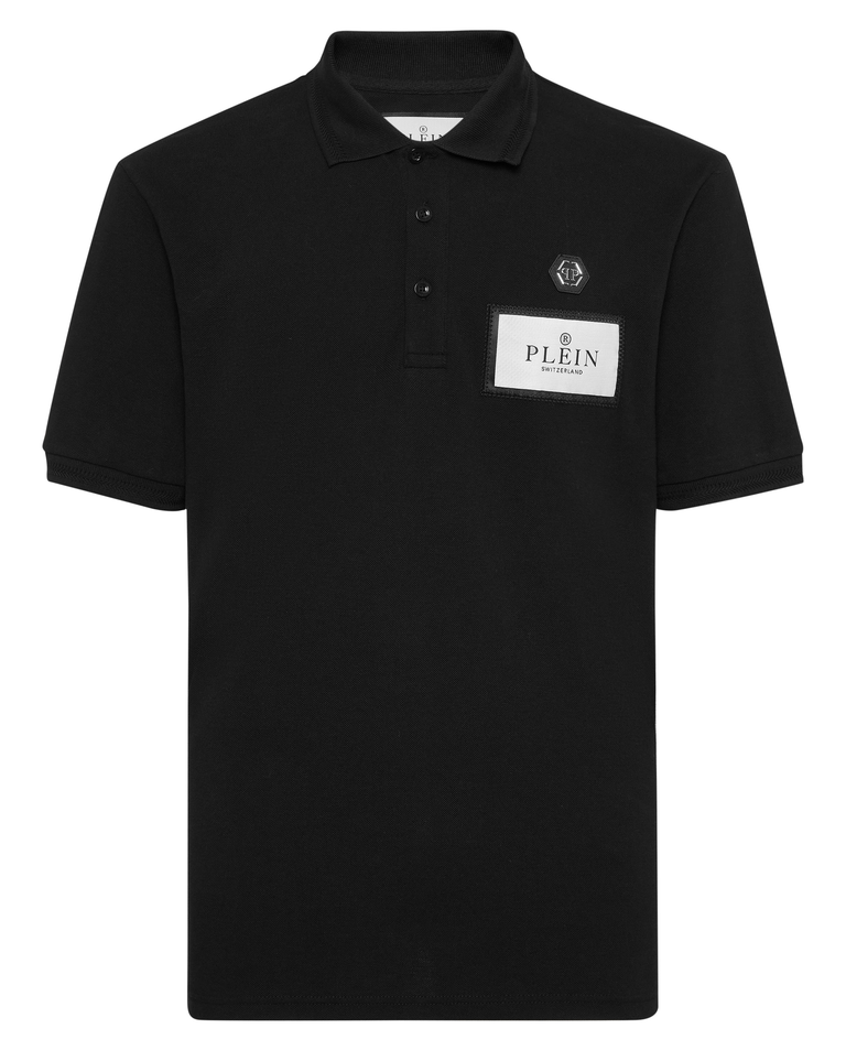 Czarna koszulka polo z logo - Image #4