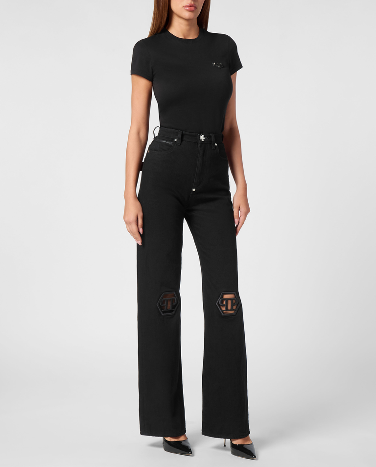Czarne jeansy Skater Fit Hexagon - Image #3