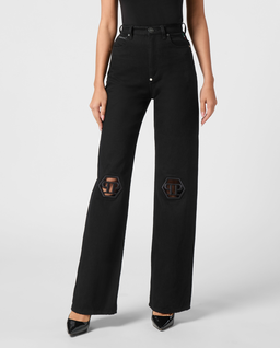 Czarne jeansy Skater Fit Hexagon - Image #0