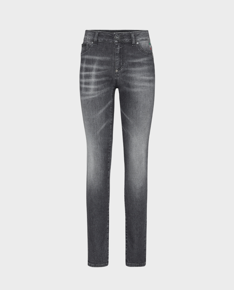 Szare jeansy skinny