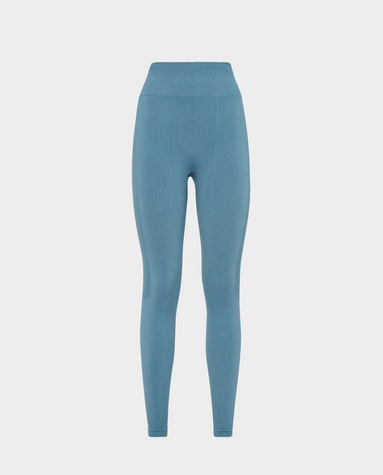 Niebieskie legginsy z logo