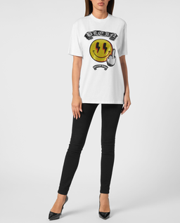 Biały t-shirt o luźnym kroju - Image #3