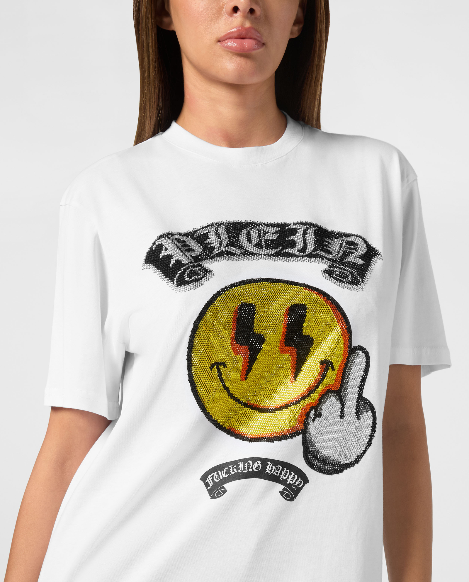 Biały t-shirt o luźnym kroju - Image #2