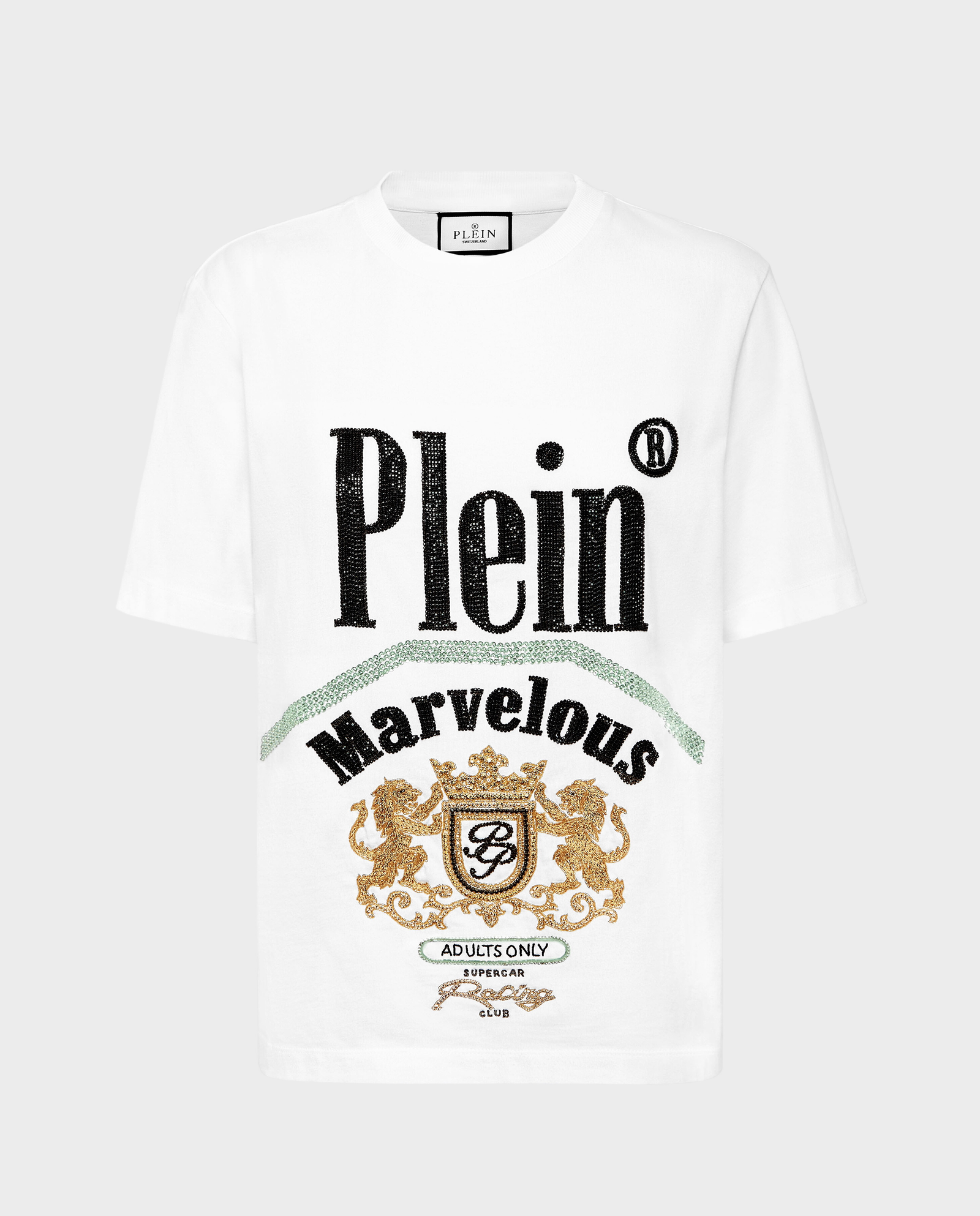 T-shirt z nadrukiem z kryształów - Image #0