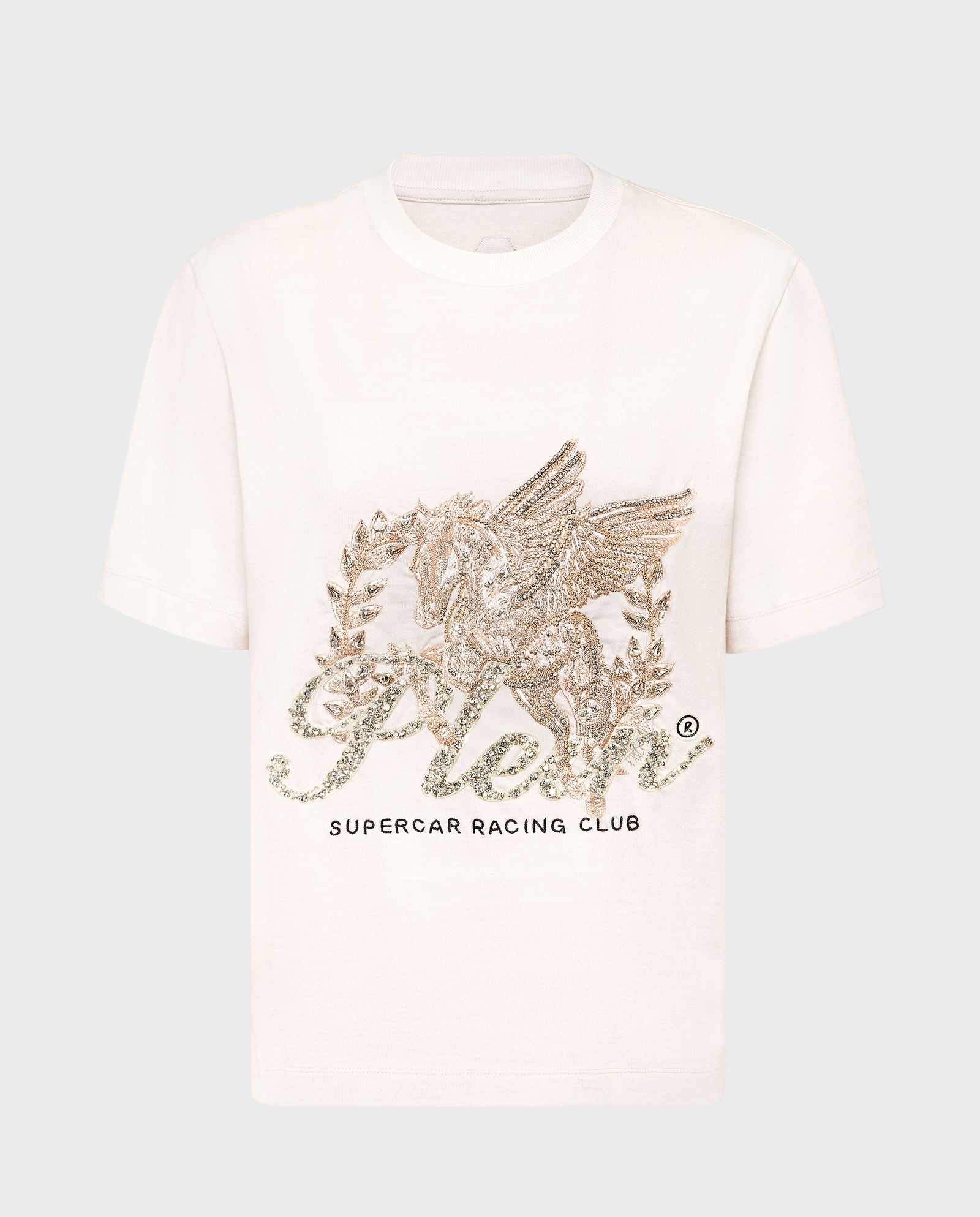 Biały t-shirt z printem - Image #0